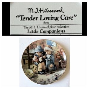 MJ Hummel Collector Plate, Danbury Mint  “Tender Loving Care” Plate No TU 4673